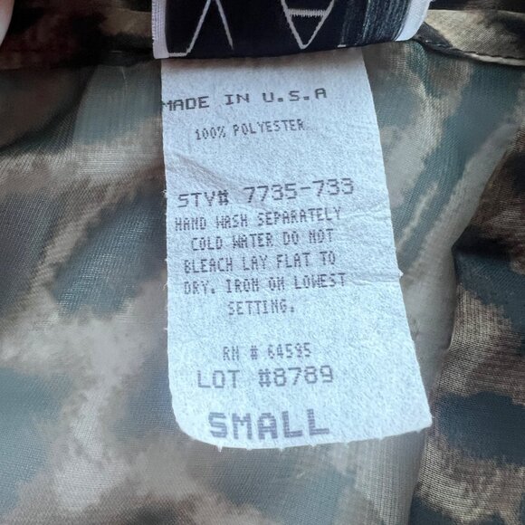 Via Max Sheer Leopard & Zebra Print Button-Up Blouse Vintage Womens Small - Picture 7 of 7